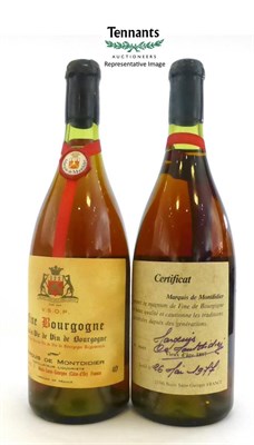 Lot 2464 - Marquis de Montdidier Fine de Bourgogne VSOP 1897, magnum, bottled 1977, each bottle with a...