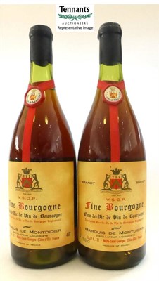 Lot 2465 - Marquis de Montdidier Fine de Bourgogne VSOP 1897, magnum, bottled 1977, each bottle with a...