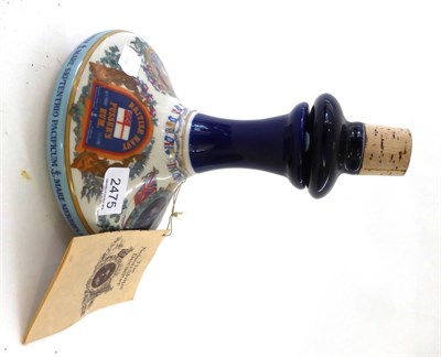 Lot 2475 - Pussers British Navy Rum, ceramic ships style decanter with transfer decoration, complete with...