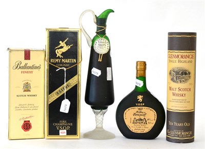 Lot 2532 - Glenmorangie 10 Year Old; Ballantines Finest; Remy Martin VSOP; Linfa Salvs Vino Liquoroso; Chateau