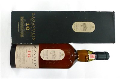 Lot 2553 - Lagavulin 16 Year Old - White Horse Distillers Glasgow (early 1990's), litre, 43%, in original...