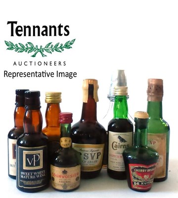 Lot 2558 - Miniatures: A Collection of Assorted Whisky and Spirit  and a Glazed Display Case U: viewing...