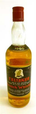 Lot 2565 - Talisker 1960, bonded and bottled by Gordon & Macphail, 75CL, 100 proof U: just level with...