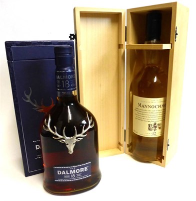 Lot 2573 - The Dalmore 18 Year Old, 70cl, 43%, in original carton; Mannochmore 12 Year Old Flora & Fauna...