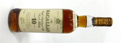 Lot 2576 - The Macallan 10 Year Old Old Style Cream Label, 70cl, 40% U: high fill