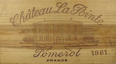 Lot 2009 - Chateau La Pointe 1981, Pomerol, owc (twelve bottles)