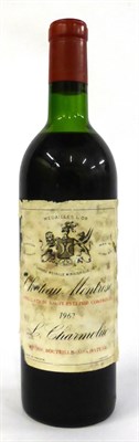 Lot 2026 - Chateau Montrose 1967, St Estephe U: upper shoulder, poor label