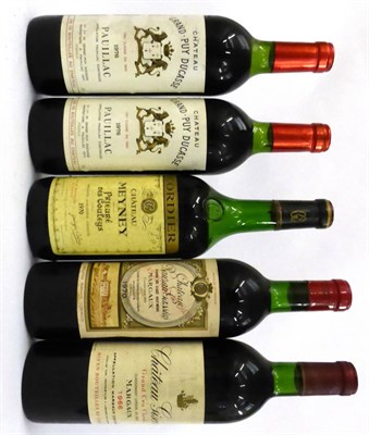 Lot 2032 - Chateau Rauzan Gassies 1970, Margaux; Chateau Giscours 1966, Margaux; Chateau Grand Puy Ducasse...