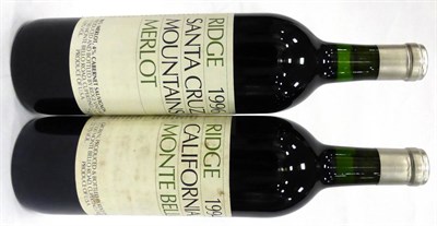 Lot 2135 - Ridge Vineyards 1994; 1996 Melot, Monte Bello, Santa Cruz Mountains, California (two bottles)