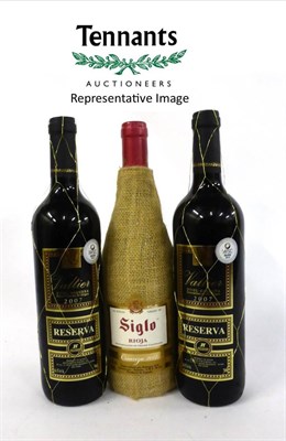 Lot 2139 - Valtier Reserva 2007 Utiel-Requena (x9); Siglo Saco Rioja Crianza 2012 (x3) (twelve bottles)