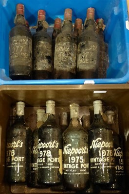 Lot 2145 - Niepoort 1978 (x5); 1975 (x4); 1977 (x8), vintage port (seventeen bottles) U: bin soiled