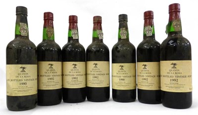 Lot 2148 - Quinta De La Rosa LBV 1992 (x5); 1990 (x2) (seven bottles)