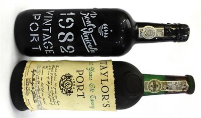 Lot 2149 - Real Vinicola 1982, vintage port; Taylor 20 Year Tawny Port (two bottles) U: chipped capsule to...