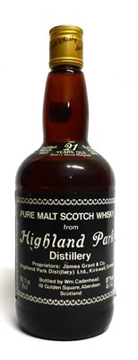 Lot 2203 - Highland Park 21 Year Old 1957 Sherry Wood William Cadenhead Bottling, bottled 1978, 26 2/3fl ozs /