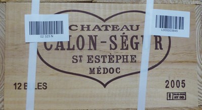 Lot 2010 - Chateau Calon-Segur 2005, Saint-Estephe, owc (twelve bottles)