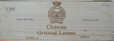 Lot 2022 - Chateau Gruaud-Larose 2003, St Julien (x12) (twelve bottles)
