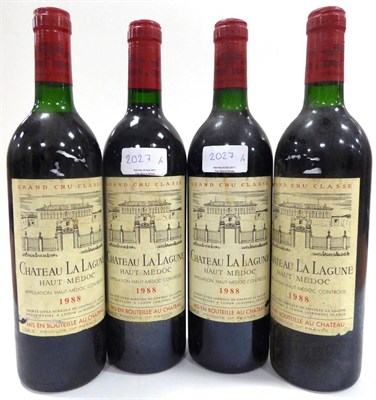 Lot 2027 - Chateau La Lagune 1988, Haut Medoc (x4) (four bottles) U: top shoulder