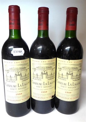 Lot 2028 - Chateau La Lagune 1989, Haut-Medoc (x3) (three bottles) U: top shoulder