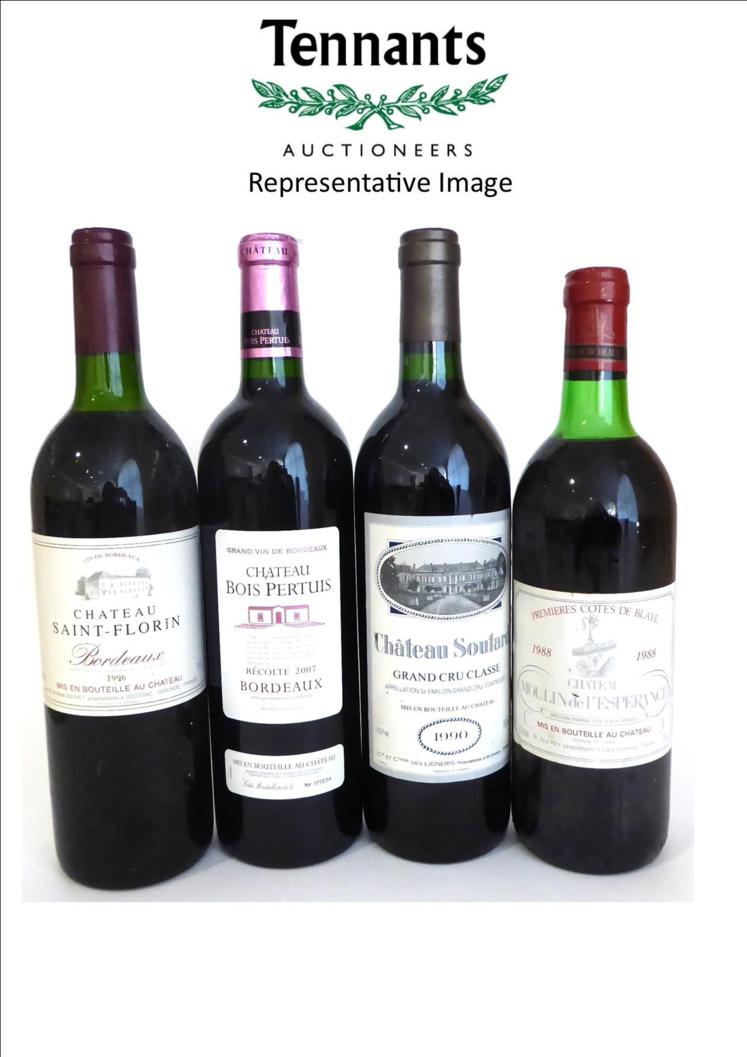 Lot 2029 - Chateau La Metairie 1974 Fronsac; Ch Moulin de L'Esperance 1988 1er Cotes de  Blaye; Chateau...