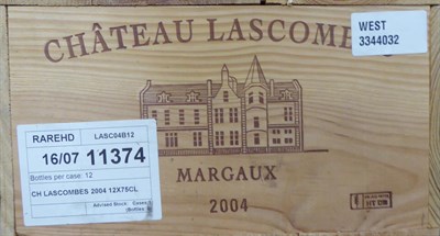 Lot 2033 - Chateau Lascombes 2004, Margaux (x12) (twelve bottles)