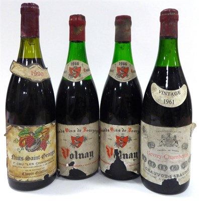 Lot 2072 - Domaine Grivelet Cusset Volnay 1966 (x2); Chopin Grolter Nuits St Georges 1er Cru 'Les...