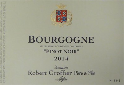 Lot 2079 - Domaine Robert Groffier Pere & Fils Bourgogne Pinot Noir 2014 (x12) (twelve bottles)