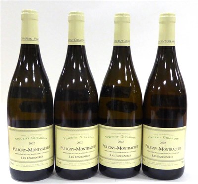 Lot 2092 - Vincent Girardin Puligny-Montrachet Les Enseigneres 2002, Cote de Beaune, (x4) (four bottles)