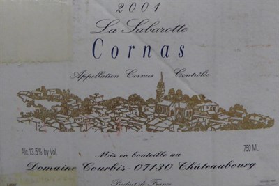 Lot 2103 - Domaine Courbis Cornas La Sabarotte 2000, Rhone, half case, oc (six bottles)
