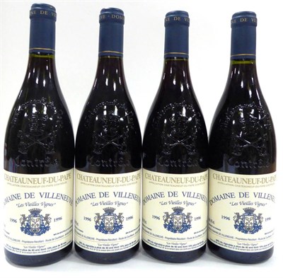 Lot 2107 - Domaine de Villeneuve Chateauneuf-du-Pape Les Vieilles Vignes 1996, Rhone (x4) (four bottles)