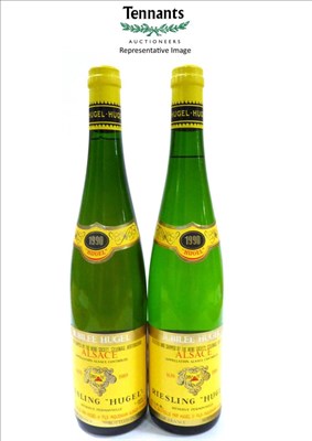 Lot 2123 - Hugel & Fils Riesling Jubilee 1990, Alsace (x12) (twelve bottles)   Removed from the Wine...