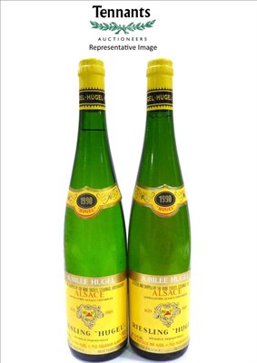 Lot 2125 - Hugel & Fils Riesling Jubilee 1990, Alsace (x12) (twelve bottles)   Removed from the Wine...