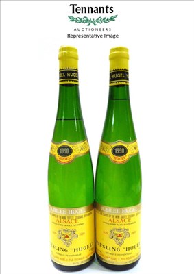 Lot 2126 - Hugel & Fils Riesling Jubilee 1990, Alsace (x12) (twelve bottles)   Removed from the Wine...