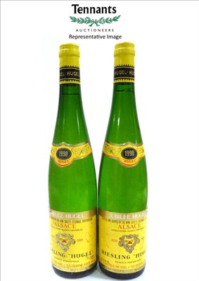 Lot 2127 - Hugel & Fils Riesling Jubilee 1990, Alsace (x12) (twelve bottles)   Removed from the Wine...