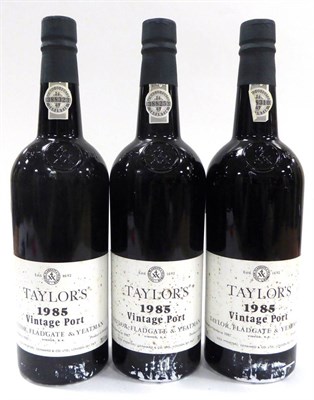 Lot 2162 - Taylor 1985, vintage port (x3) (three bottles)