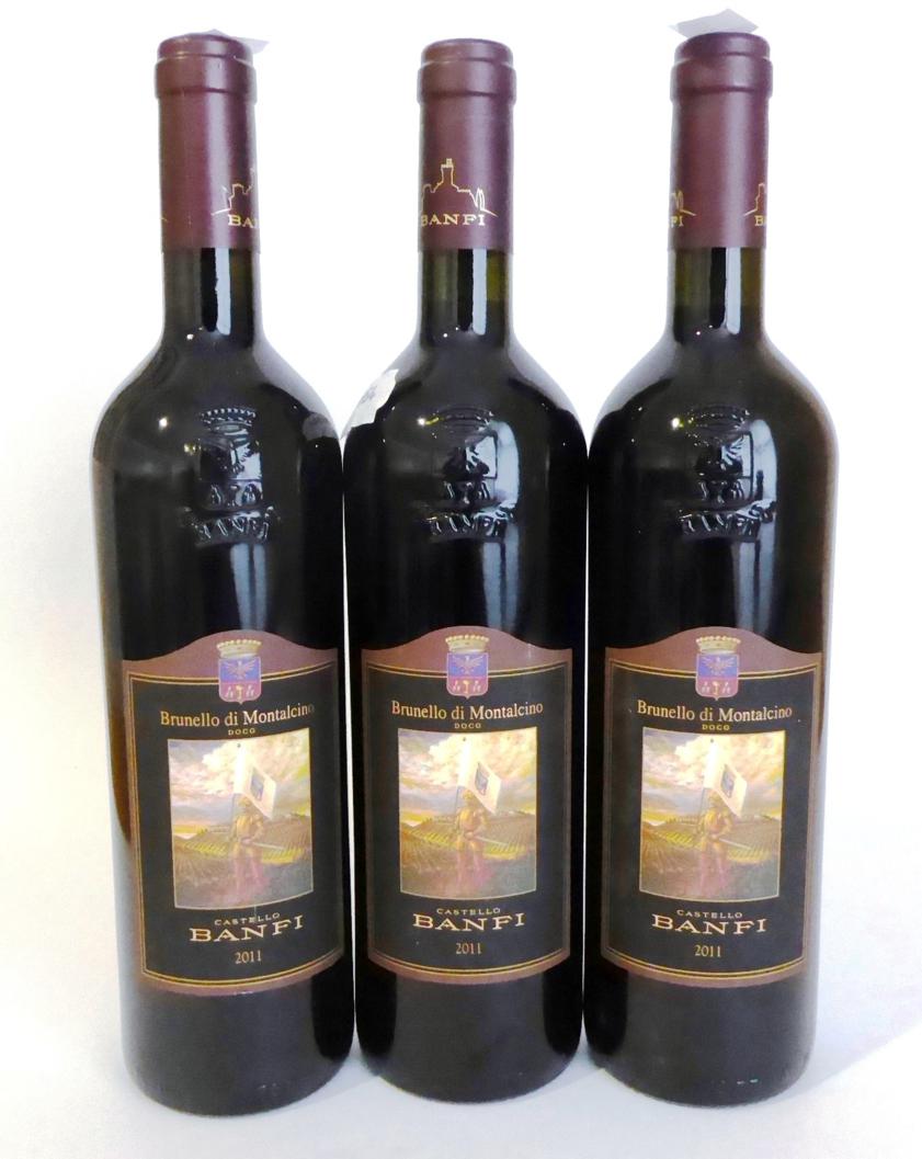 Lot 2174 - Brunello di Montalcino 2011, Castello Banfi (x3) (three bottles)