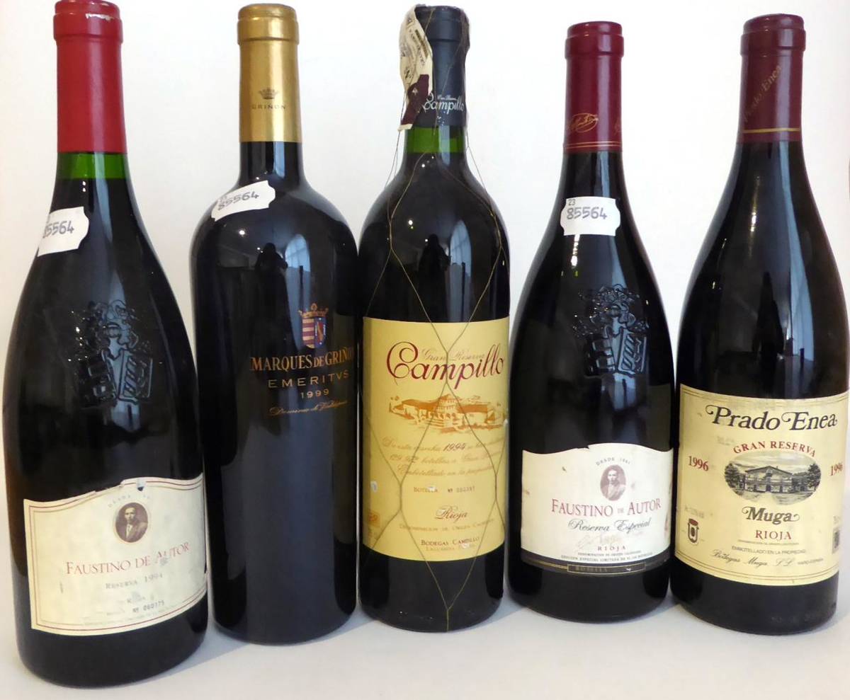 Lot 2175 - Campillo Gran Reserva Rioja 1994; Faustino Autor Reserva Especiale Rioja 1994; Faustino Autor...