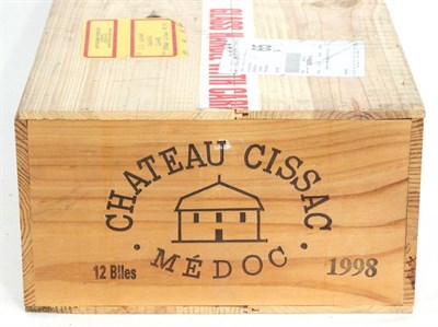 Lot 2018 - Chateau Cissac 1998, Haut-Medoc, owc (twelve bottles)
