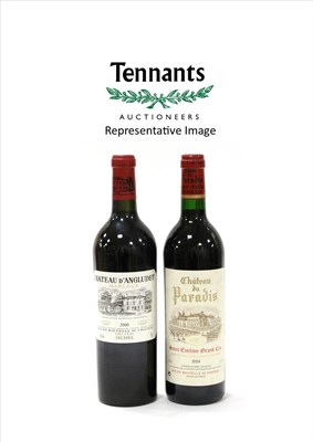 Lot 2025 - Chateau du Paradis 1994, St Emillion Grand Cru (x4); Chateau d'Angludet 2000, Margaux (five...