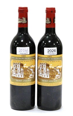 Lot 2026 - Chateau Ducru Beaucaillou 1993, St Julien (x2) (two bottles) U: high fill
