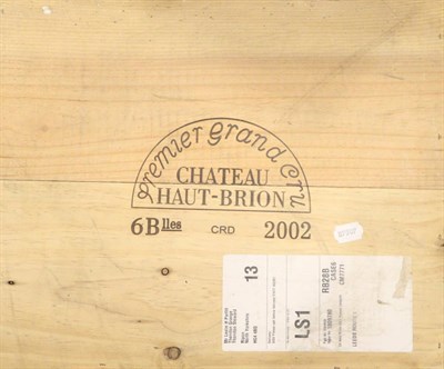 Lot 2034 - Chateau Haut Brion 2002, half case, owc (six bottles)