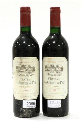 Lot 2056 - Chateau Les Ormes-de-Pez 1985, St Estephe (x2) (two bottles) U: into neck/top shoulder