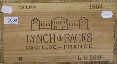 Lot 2060 - Chateau Lynch Bages 1993, Pauillac, owc (twelve bottles)