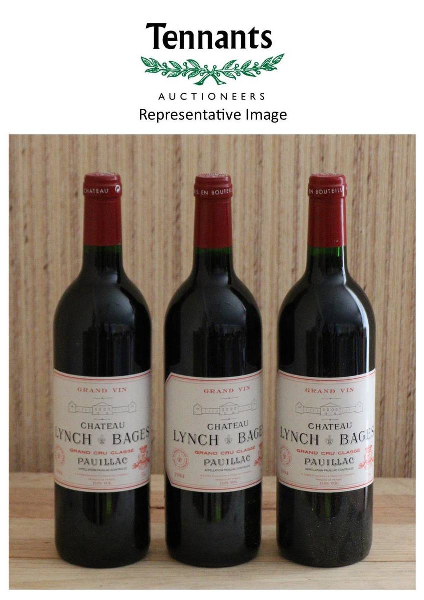 Lot 2061 - Chateau Lynch Bages 1994, Pauillac (x5) (five bottles) U: into neck
