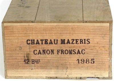Lot 2067 - Chateau Mazeris 1985, Canon-Fronsac, owc (twelve bottles)