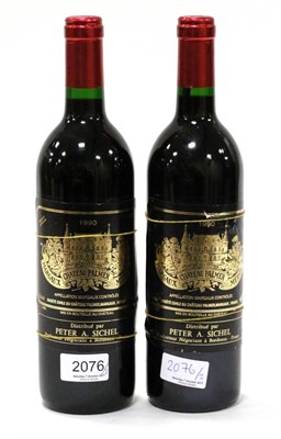 Lot 2076 - Chateau Palmer 1990, Margaux (x2) (two bottles) U: labels detached but present