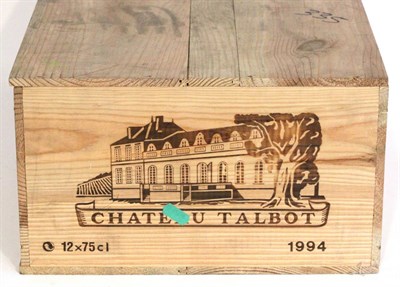 Lot 2083 - Chateau Talbot 1994, St Julien, owc (twelve bottles)