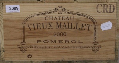 Lot 2089 - Chateau Vieux Maillet 2000, Pomerol, owc (twelve bottles)
