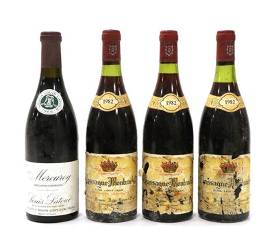 Lot 2116 - Henri Prudhon & Fils Chassagne-Montrachet Rouge 1982 (x3);  Louis Latour Mercurey 1986 (four...