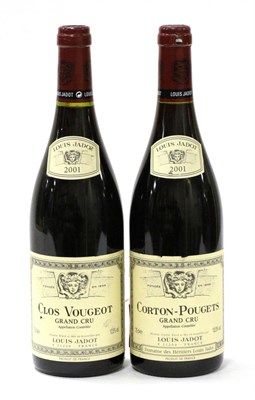 Lot 2118 - Louis Jadot Clos de Vougeot Grand Cru 2001; Louis Jadot Domaine des Heritiers Corton Pougets...