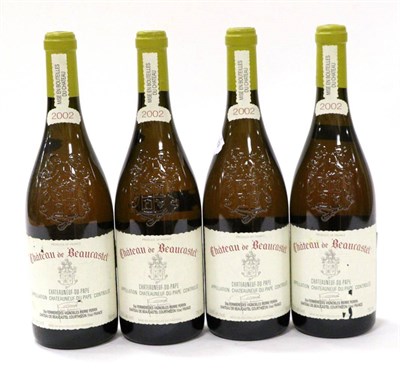 Lot 2136 - Chateau de Beaucastel Chateauneuf-du-Pape Blanc 2002 (x4) (four bottles)